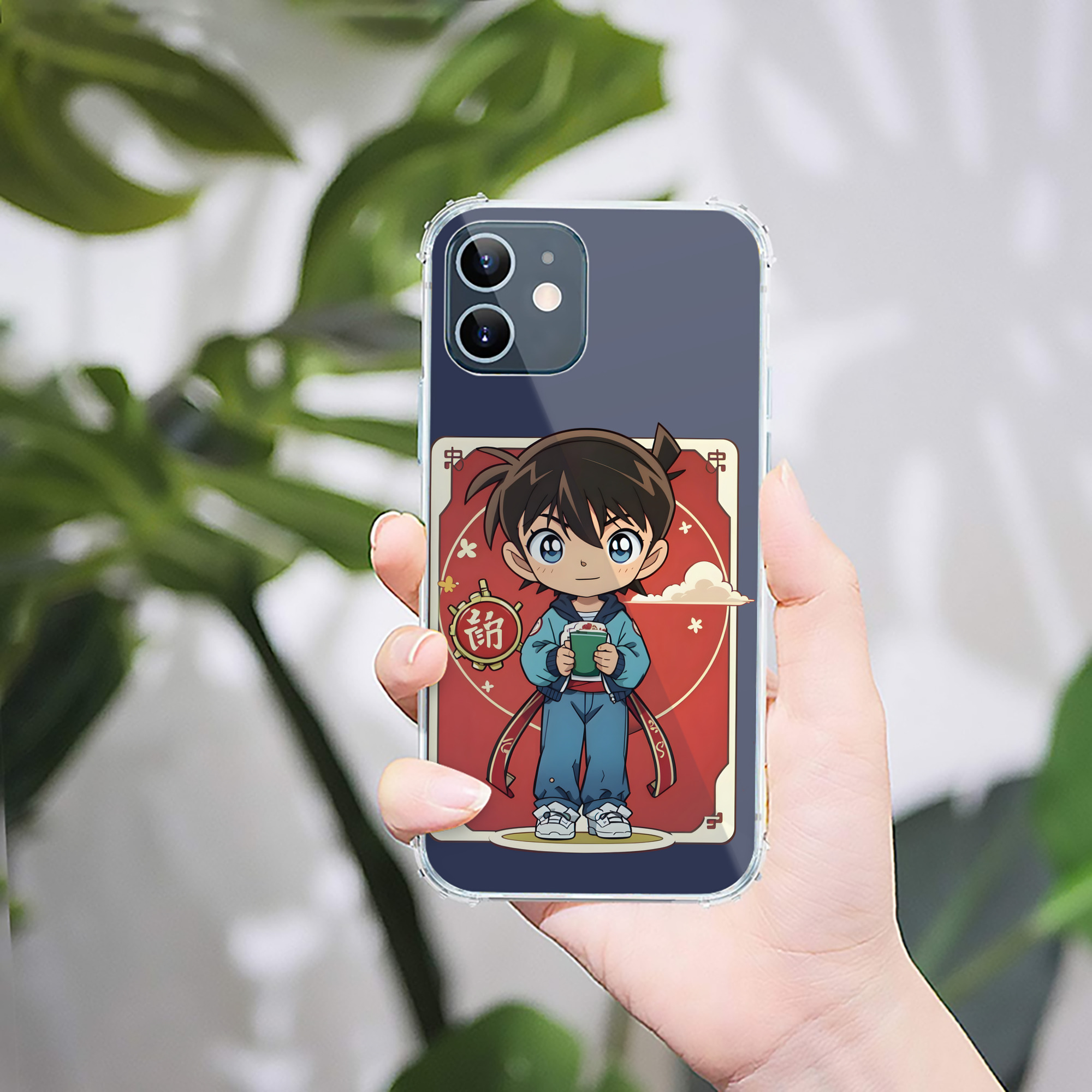 （画像用） 名探偵コナン 江戸川 コナン Detective Conan Conan Edogawa 【iPhone 12シリーズ対応】透明スマホケース（クリアソフトケース）
